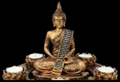Buddha Figur Als Fünffach Teelichthalter Bronzefarben -FIGUREN Verkäufe 2D FS26334 Buddha Figur als f nffach Teelichthalter bronzefarben 2 1280x1280