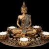 Buddha Figur Als Fünffach Teelichthalter Bronzefarben -FIGUREN Verkäufe 2D FS26334 Buddha Figur als f nffach Teelichthalter bronzefarben 3 1280x1280