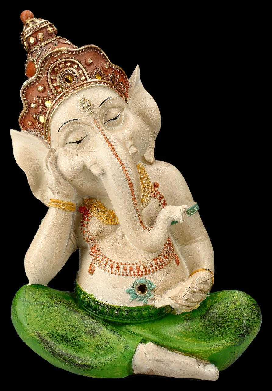 Ganesha Figur Handbemalt - Dösend 3 Ganesha Figur Handbemalt - Dösend