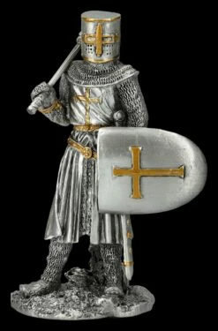 Zinnfigur - Kreuzritter Mit Axt Und Schild