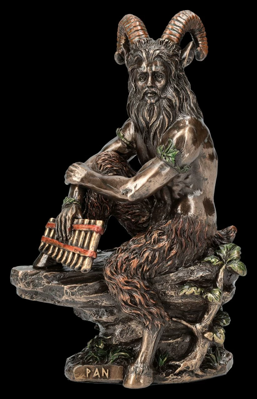 Pan Figur - Griechischer Gott Mit Panflöte 3 Pan Figur - Griechischer Gott Mit Panflöte
