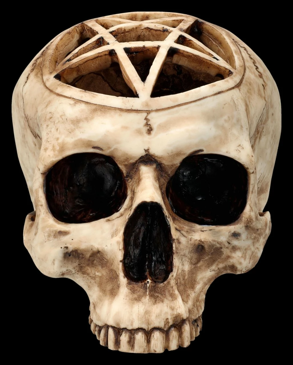 Totenkopf Figur - Ritualschädel Mit Pentagramm 4 Totenkopf Figur - Ritualschädel Mit Pentagramm – Bild 2