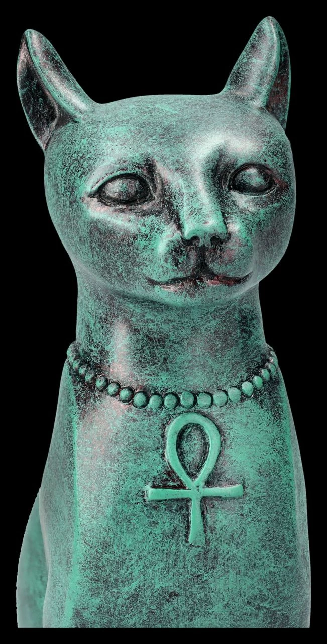 Bastet Figur - Ägyptische Katze In Bronze-Grünspan-Optik 9 Bastet Figur - Ägyptische Katze In Bronze-Grünspan-Optik – Bild 7