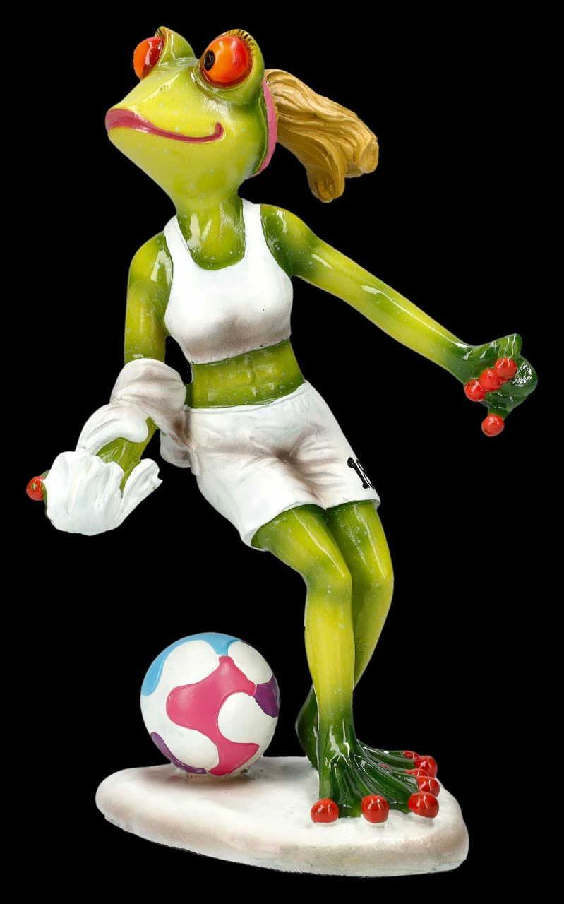 Lustige Frosch Figur - Fußballerin 4 Lustige Frosch Figur - Fußballerin – Bild 2