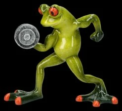 Lustige Frosch Figur - Gewichtheber