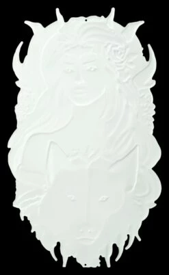 Blechschild - Magische Kriegerin Mit Wolf -FIGUREN Verkäufe 2D FS26554 Blechschild Magische Kriegerin mit Wolf 4 1280x1280