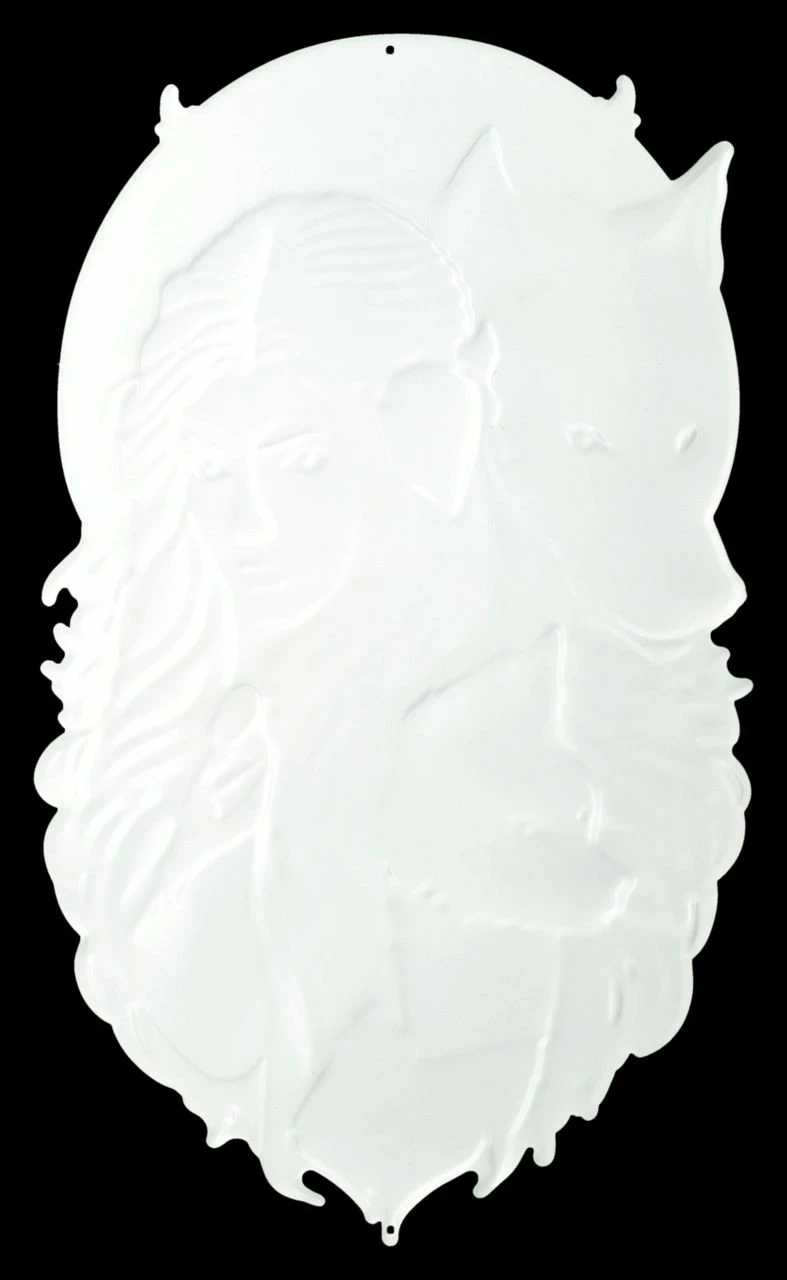 Blechschild - Düstere Kriegerin Mit Wölfen 6 Blechschild - Düstere Kriegerin Mit Wölfen – Bild 4