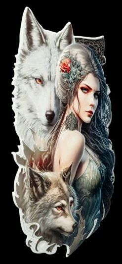 Blechschild - Wolfs Prinzessin -FIGUREN Verkäufe 2D FS26562 Blechschild Wolfs Prinzessin 3 1280x1280