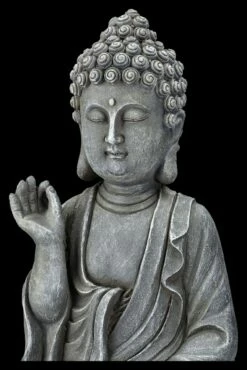 Buddha Figur Grau - Chin Mudra -FIGUREN Verkäufe 2D FS26612 Buddha Figur grau Chin Mudra 2 1280x1280