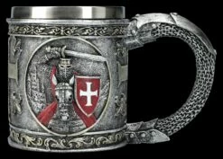 Ritter Krug - Kreuzritter Auf Pferd - Rot