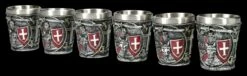 Schnapsbecher 6er Set - Kreuzritter Rot -FIGUREN Verkäufe 2D FS26621 Schnapsbecher 6er Set Kreuzritter rot 4 1280x1280