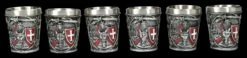 Schnapsbecher 6er Set - Kreuzritter Rot -FIGUREN Verkäufe 2D FS26621 Schnapsbecher 6er Set Kreuzritter rot 5 1280x1280