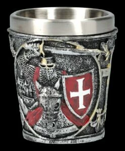 Schnapsbecher 6er Set - Kreuzritter Rot -FIGUREN Verkäufe 2D FS26621 Schnapsbecher 6er Set Kreuzritter rot 6 1280x1280