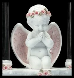 Kerzenhalter Engel - Putte Mit Rosa Rosen -FIGUREN Verkäufe 2D FS26626 Kerzenhalter Engel mit rosa Rosen 5 1280x1280