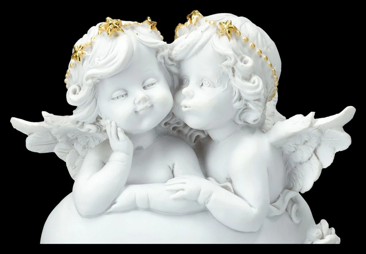 Engel Figur - Putten Mit Herz "Bussi" 9 Engel Figur - Putten Mit Herz "Bussi" – Bild 7