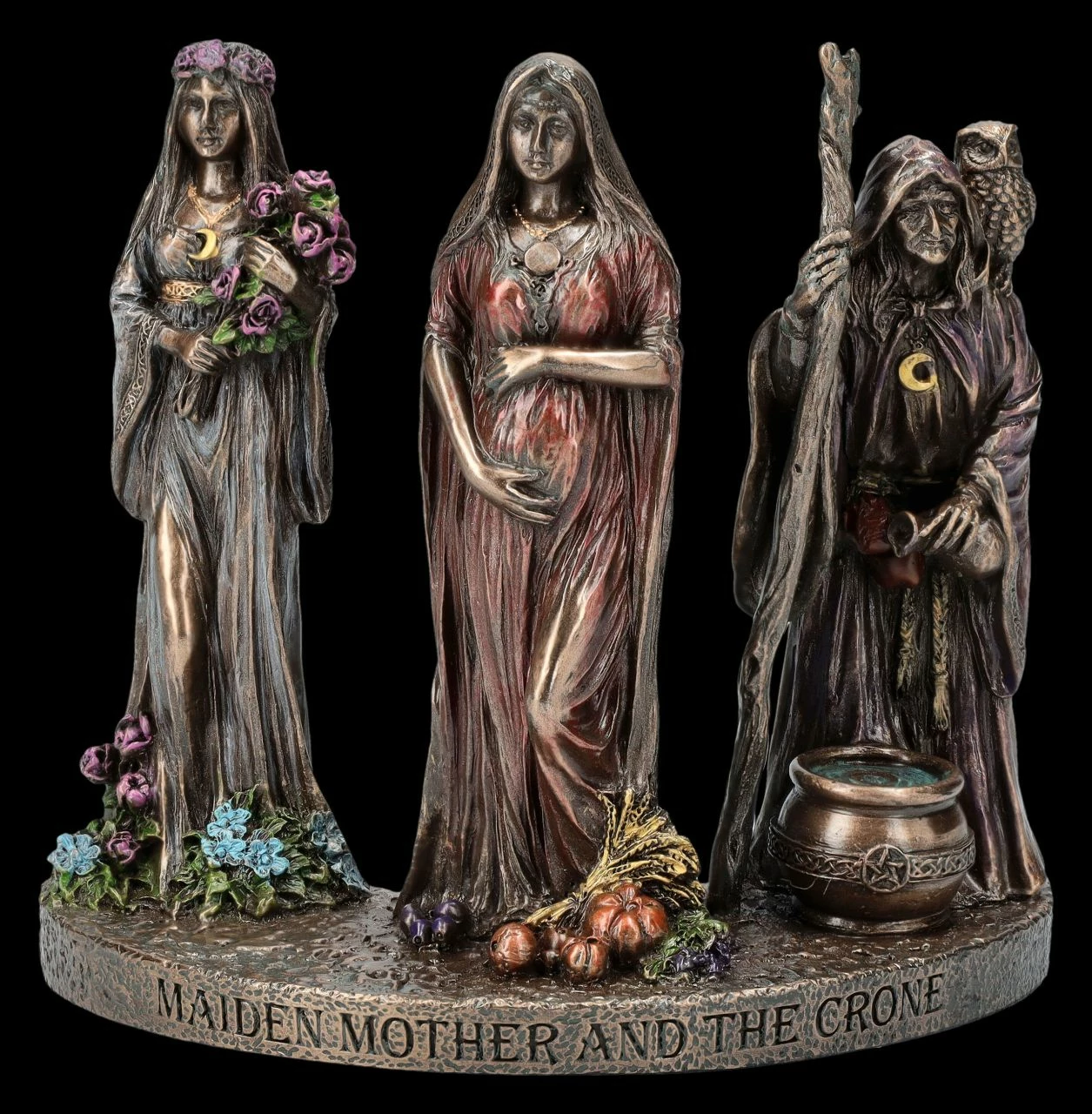 Dreifaltige Göttin Figuren Auf Halbmond 3 Dreifaltige Göttin Figuren Auf Halbmond