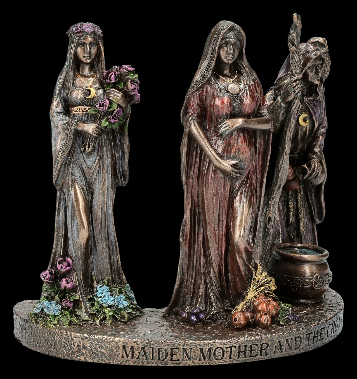 Dreifaltige Göttin Figuren Auf Halbmond 4 Dreifaltige Göttin Figuren Auf Halbmond – Bild 2