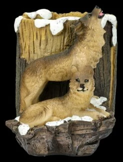 Stiftebecher - Zwei Wölfe