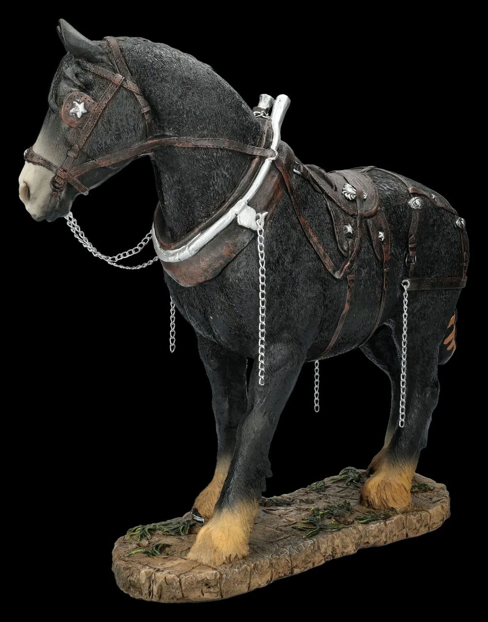Pferde Figur - Percheron Kaltblut Mit Geschirr 8 Pferde Figur - Percheron Kaltblut Mit Geschirr – Bild 6