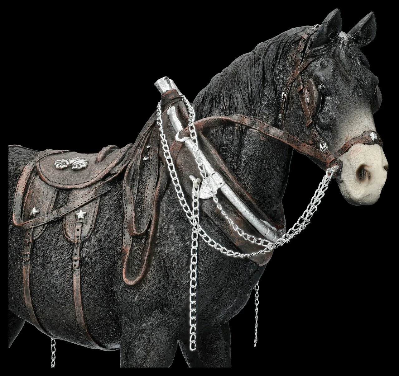 Pferde Figur - Percheron Kaltblut Mit Geschirr 9 Pferde Figur - Percheron Kaltblut Mit Geschirr – Bild 7