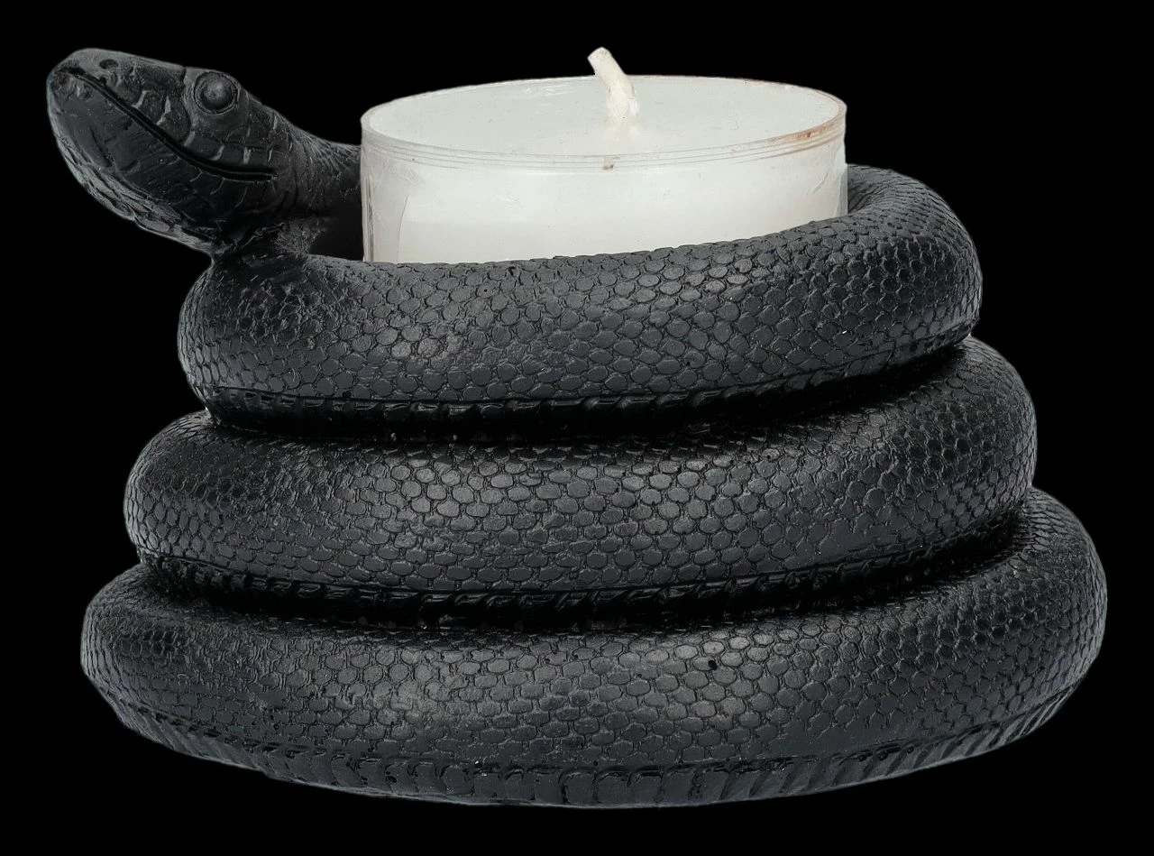 Teelichthalter - Schwarze Schlange 5 Teelichthalter - Schwarze Schlange – Bild 3
