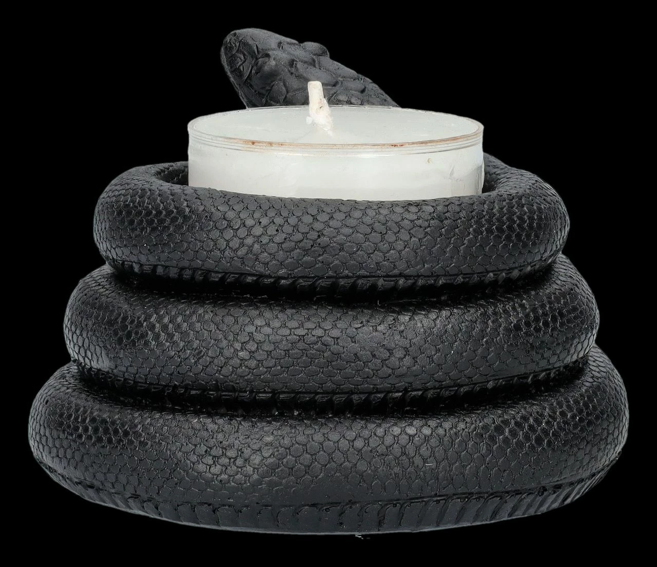 Teelichthalter - Schwarze Schlange 6 Teelichthalter - Schwarze Schlange – Bild 4