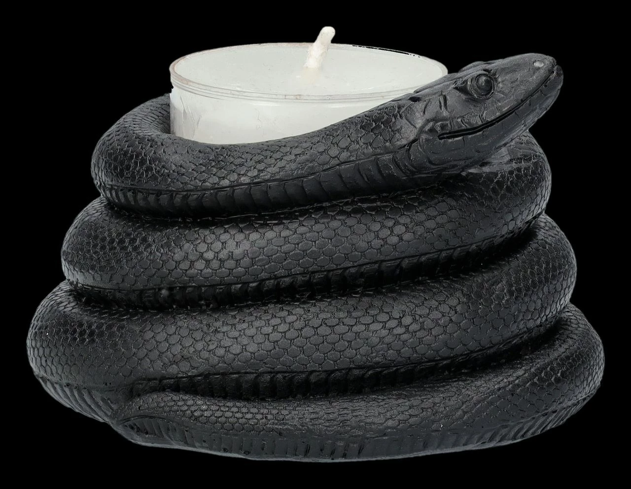 Teelichthalter - Schwarze Schlange 4 Teelichthalter - Schwarze Schlange – Bild 2