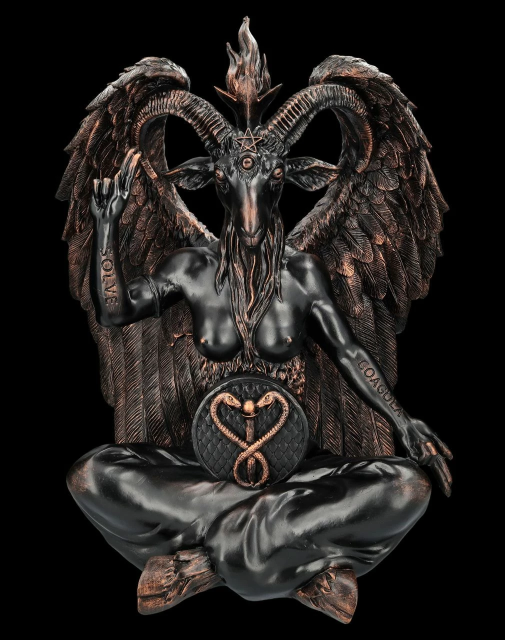 Baphomet Figur XXL - Kupferfarben 3 Baphomet Figur XXL - Kupferfarben