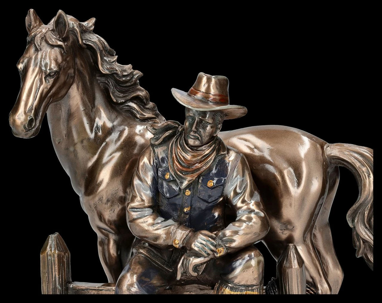 Cowboy Figur Mit Pferd Bei Der Rast 9 Cowboy Figur Mit Pferd Bei Der Rast – Bild 7