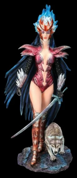Kriegerin Figur Mit Wolf - Fire Of Ring By Ruth Thompson