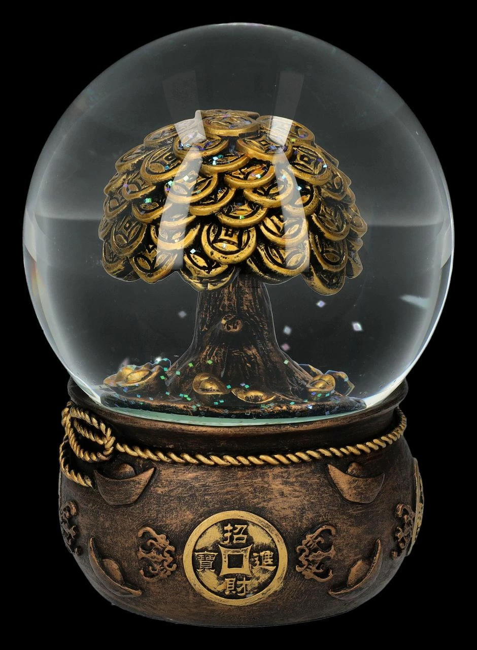 Schneekugel Feng Shui - Geldbaum 6 Schneekugel Feng Shui - Geldbaum – Bild 4