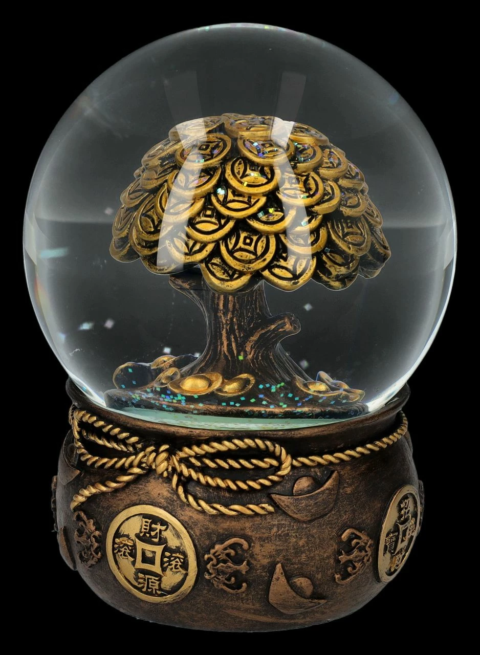 Schneekugel Feng Shui - Geldbaum 9 Schneekugel Feng Shui - Geldbaum – Bild 7