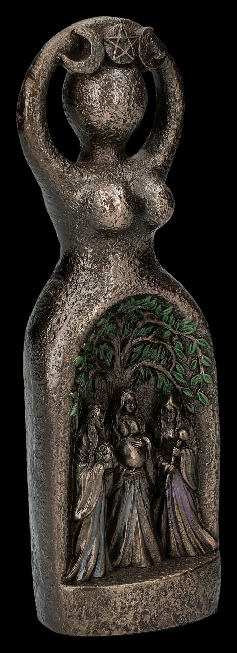 Dreifaltige Göttin Figur - Mystische Statue 4 Dreifaltige Göttin Figur - Mystische Statue – Bild 2