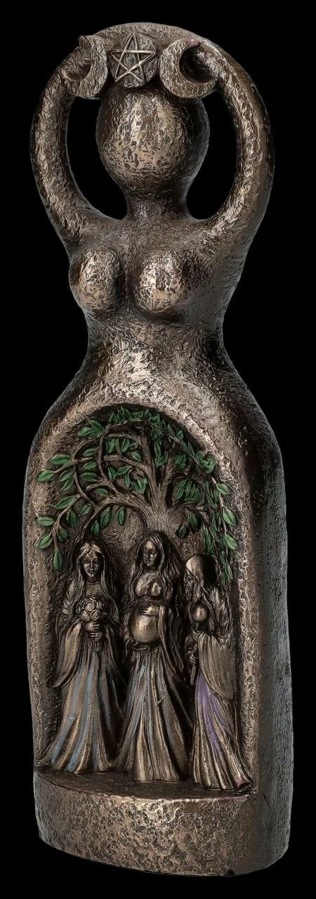 Dreifaltige Göttin Figur - Mystische Statue 8 Dreifaltige Göttin Figur - Mystische Statue – Bild 6