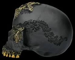 NEMESIS NOW Totenkopf Figur Schwarz-gold - Divine Demise -FIGUREN Verkäufe 2D FS26808 Totenkopf Figur schwarz Gold Divine Demise 2 1280x1280