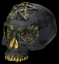 NEMESIS NOW Totenkopf Figur Schwarz-gold - Divine Demise -FIGUREN Verkäufe 2D FS26808 Totenkopf Figur schwarz Gold Divine Demise 6 1280x1280