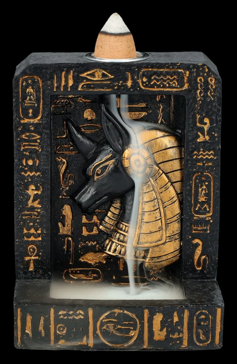 Rückfluss-Räucherhalter - Anubis Hieroglyphen 5 Rückfluss-Räucherhalter - Anubis Hieroglyphen – Bild 3
