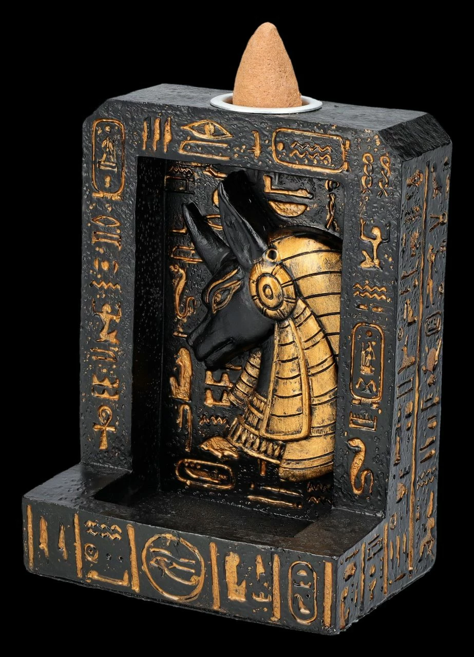 Rückfluss-Räucherhalter - Anubis Hieroglyphen 10 Rückfluss-Räucherhalter - Anubis Hieroglyphen – Bild 8