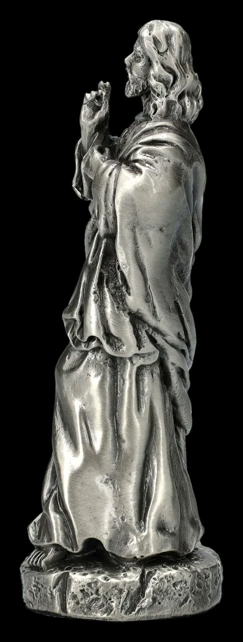 Heiligenfigur Zinn - Gesegnetes Herz Jesu 5 Heiligenfigur Zinn - Gesegnetes Herz Jesu – Bild 3