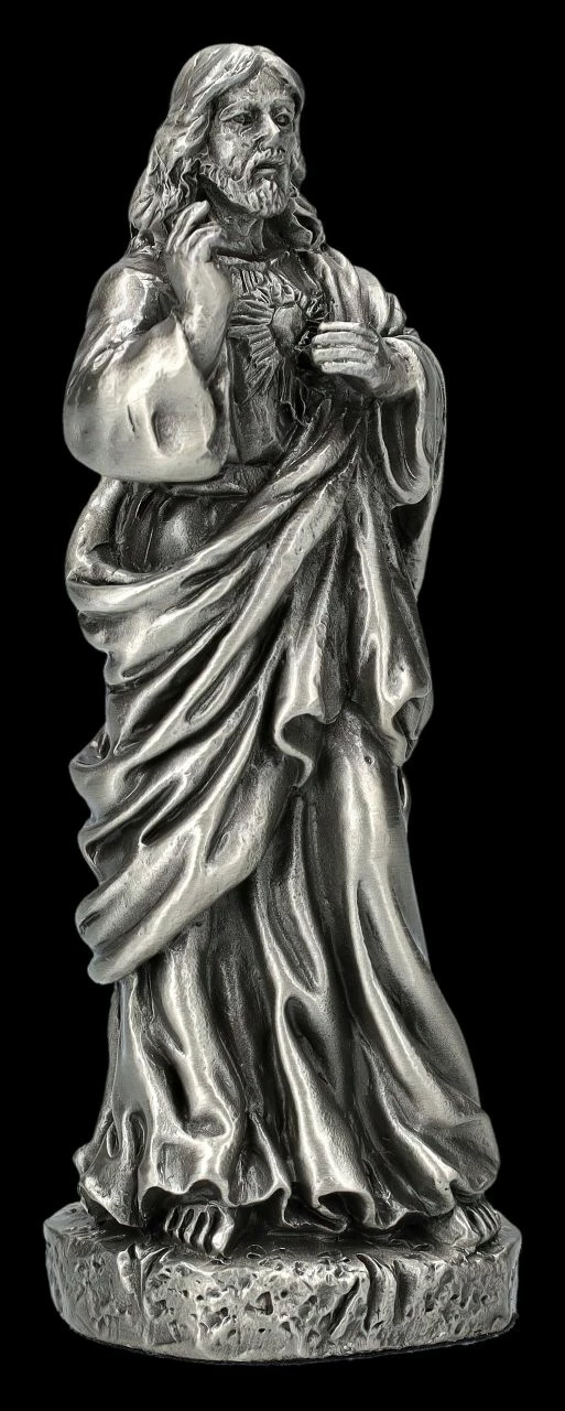 Heiligenfigur Zinn - Gesegnetes Herz Jesu 4 Heiligenfigur Zinn - Gesegnetes Herz Jesu – Bild 2