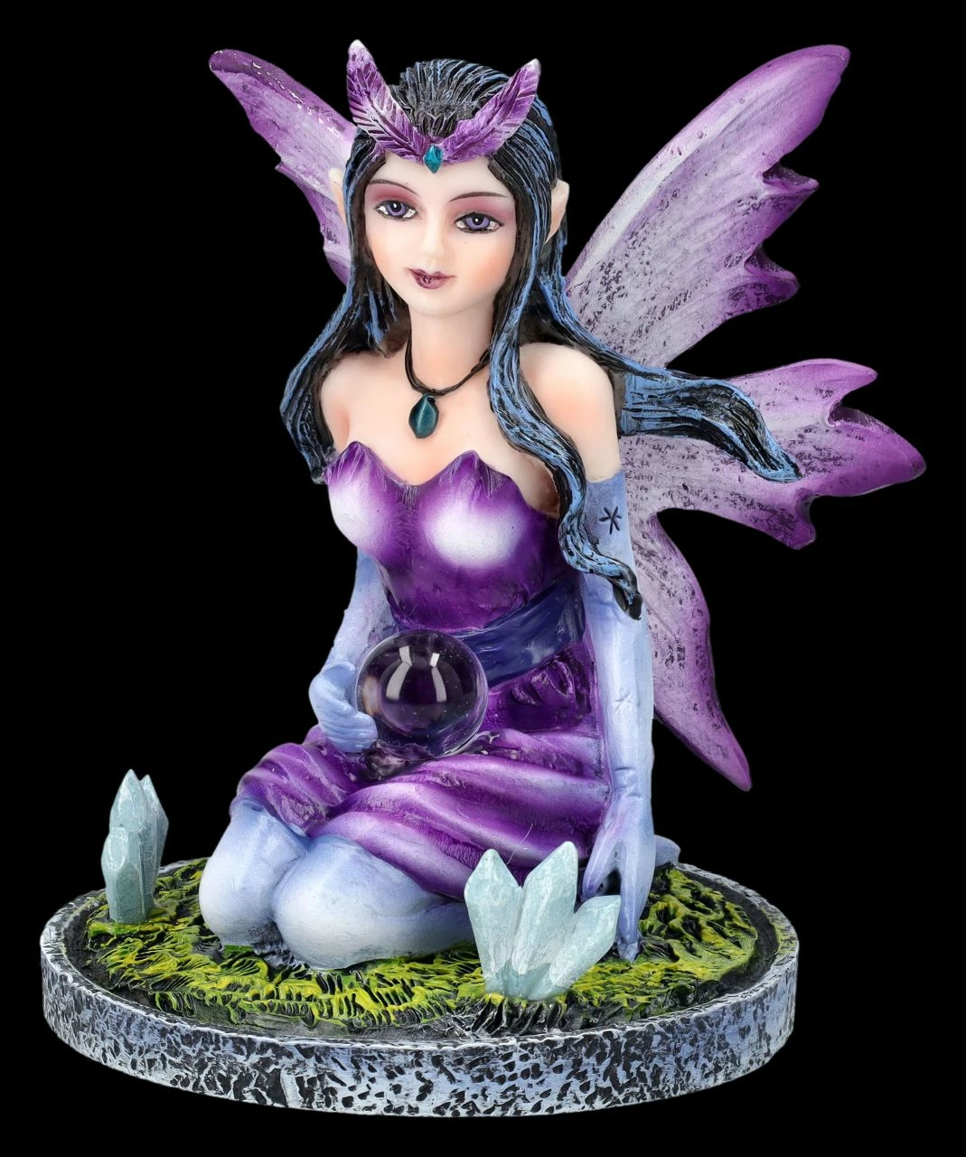 Elfen Figur Klein Lila - Kristana Mit Kristallen 8 Elfen Figur Klein Lila - Kristana Mit Kristallen – Bild 6
