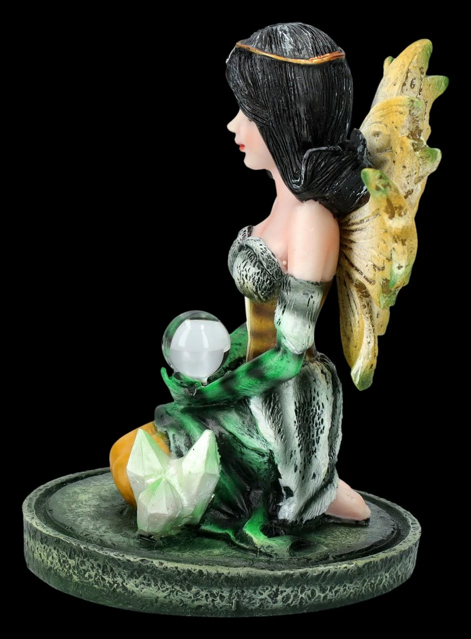 Elfen Figur Klein Grün - Kirana Mit Kristallen 5 Elfen Figur Klein Grün - Kirana Mit Kristallen – Bild 3