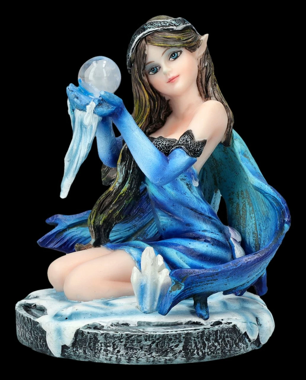 Elfen Figur Klein Blau - Winara Winter Fee 3 Elfen Figur Klein Blau - Winara Winter Fee