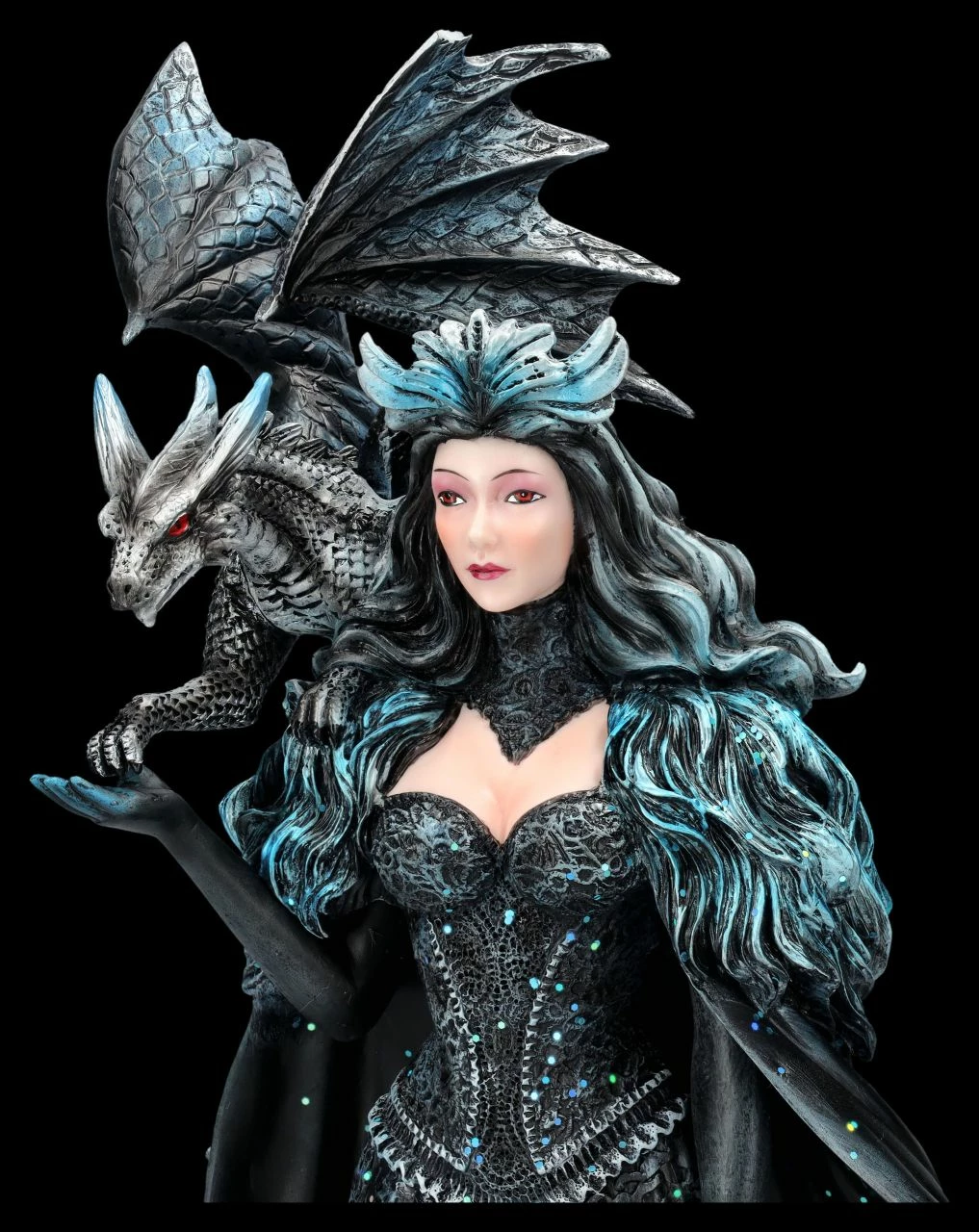 Magierin Figur Schwarz - Dark Queen Mit Drache 9 Magierin Figur Schwarz - Dark Queen Mit Drache – Bild 7