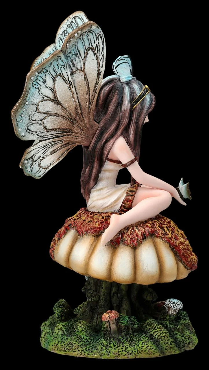 Elfen Figur - Schmetterlings-Fee Auf Pilz 8 Elfen Figur - Schmetterlings-Fee Auf Pilz – Bild 6