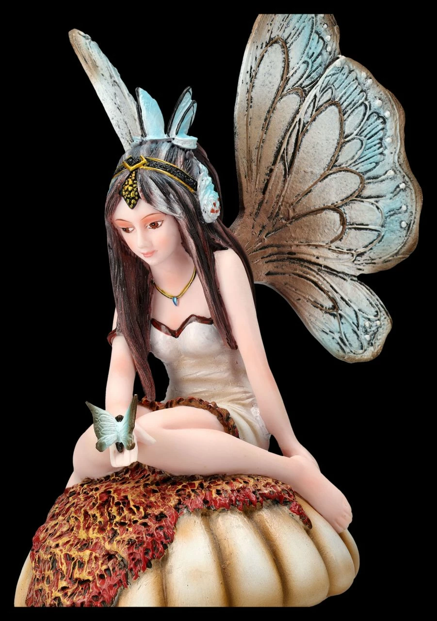 Elfen Figur - Schmetterlings-Fee Auf Pilz 9 Elfen Figur - Schmetterlings-Fee Auf Pilz – Bild 7