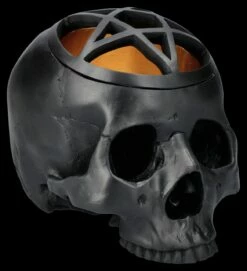 Totenkopf Schatulle Schwarz - Pentagramm Skull