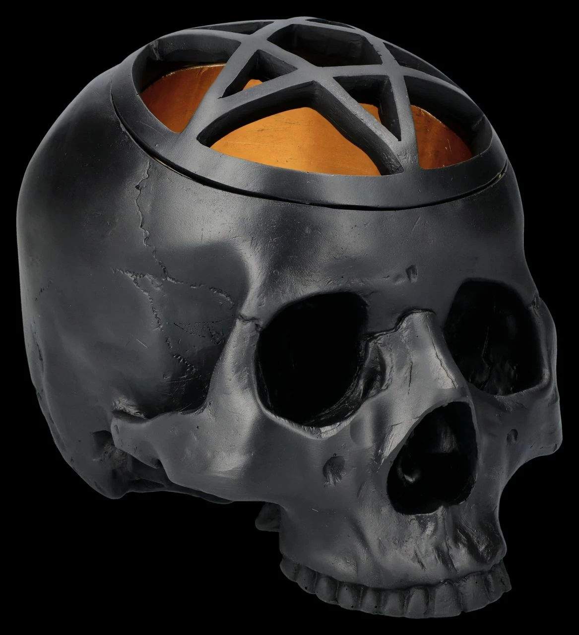 Totenkopf Schatulle Schwarz - Pentagramm Skull 3 Totenkopf Schatulle Schwarz - Pentagramm Skull