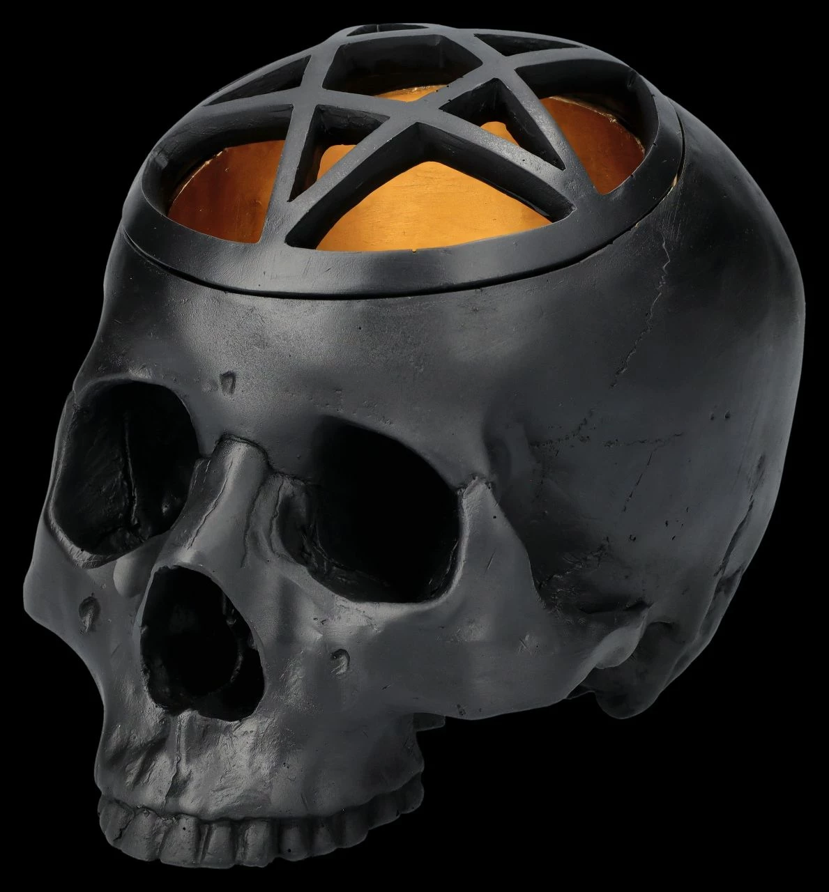 Totenkopf Schatulle Schwarz - Pentagramm Skull 9 Totenkopf Schatulle Schwarz - Pentagramm Skull – Bild 7