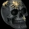 Totenkopf Figur Schwarz-gold Mit Spinnen -FIGUREN Verkäufe 2D FS26989 Totenkopf Figur schwarz gold mit Spinnen 6 1280x1280